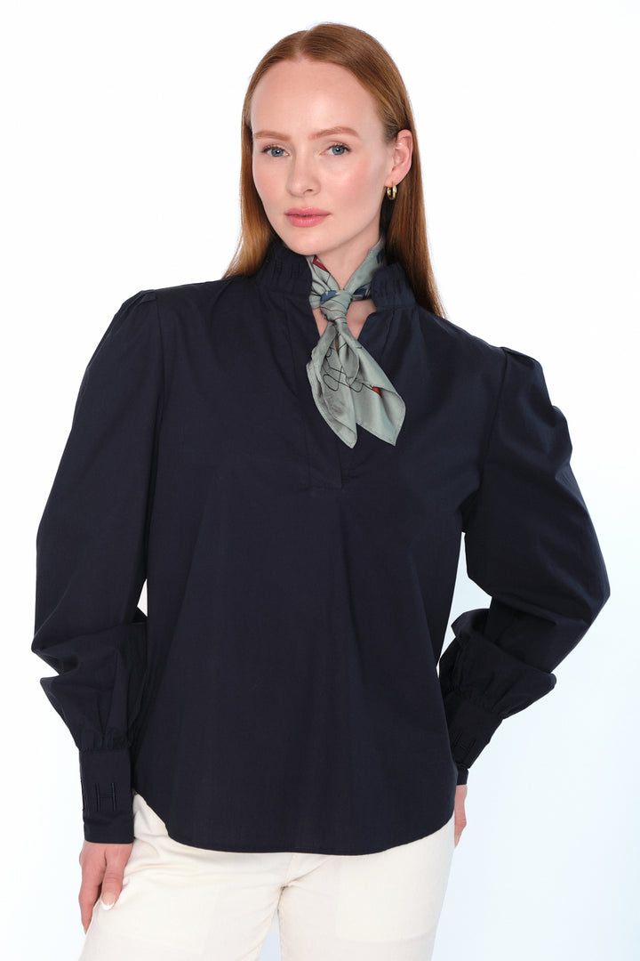 Hést ELIZA Silk Scarf Small Nightshadow Blue