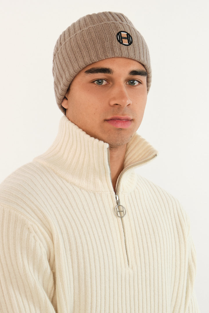 Hést CHARLIE Beanie Light Brown Melange