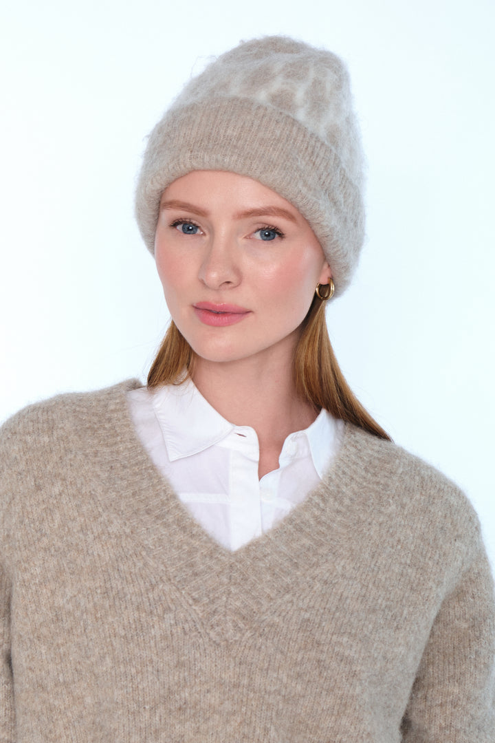 Hést GERA Beanie Light Brown Melange