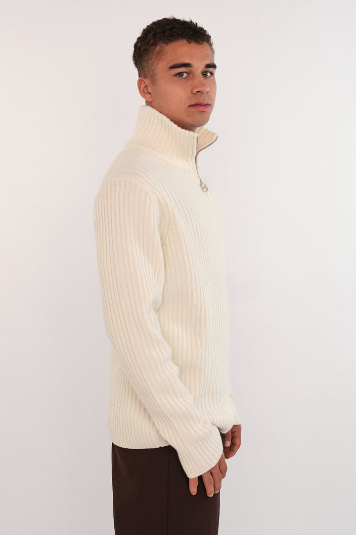 Hést PEDER Half-Zip Offwhite