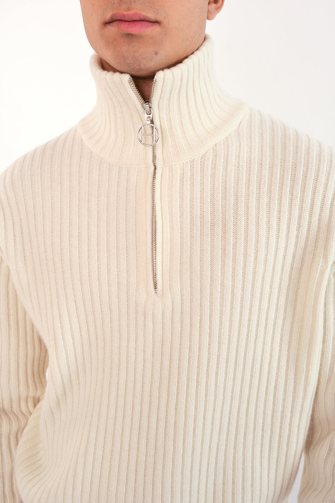 Hést PEDER Half-Zip Offwhite