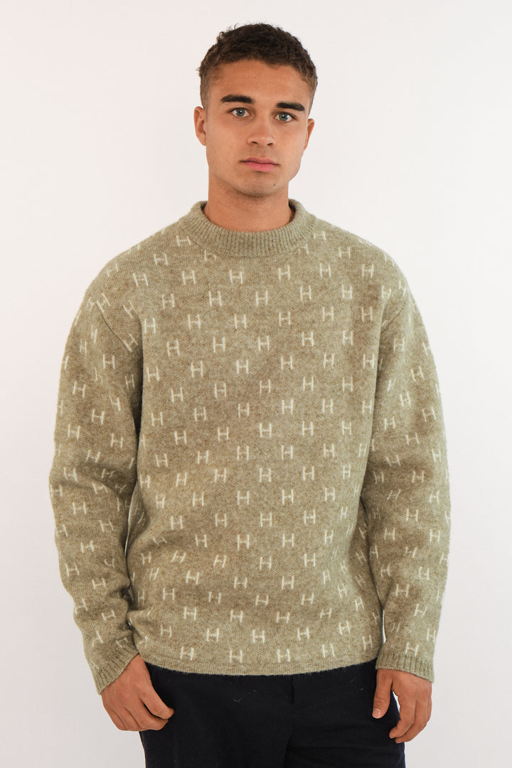 Hést FRANK Knitted Sweater Eucalyptus