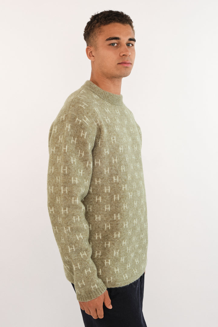 Hést FRANK Knitted Sweater Eucalyptus