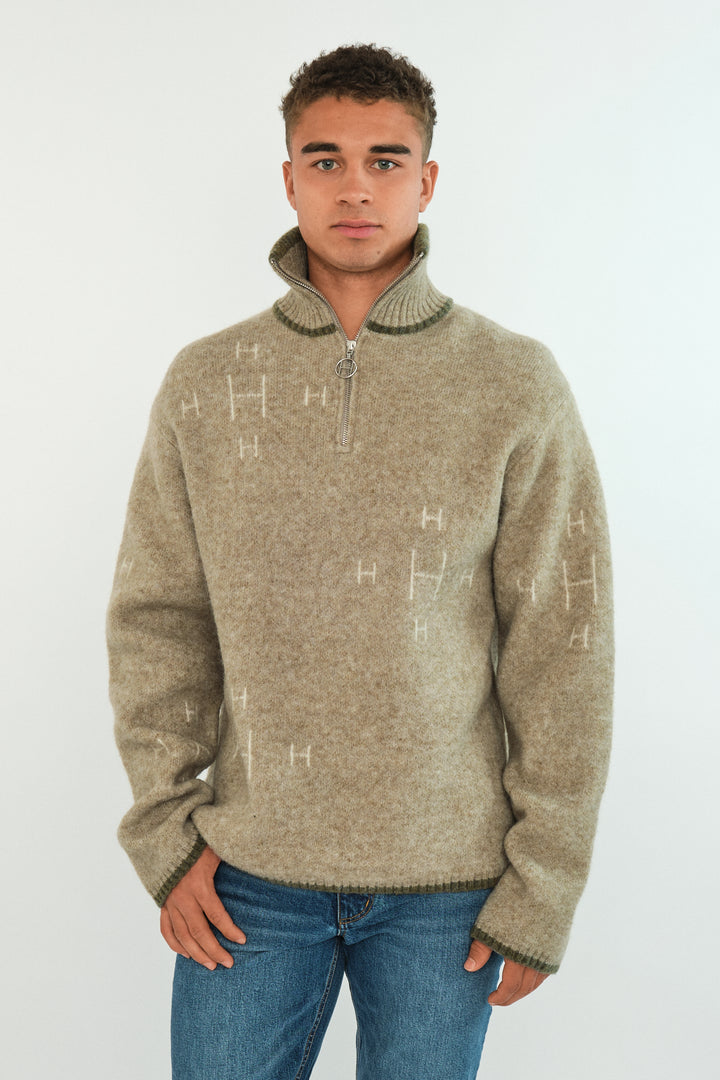 HÉST IBEN HALF-ZIp Eucalyptus
