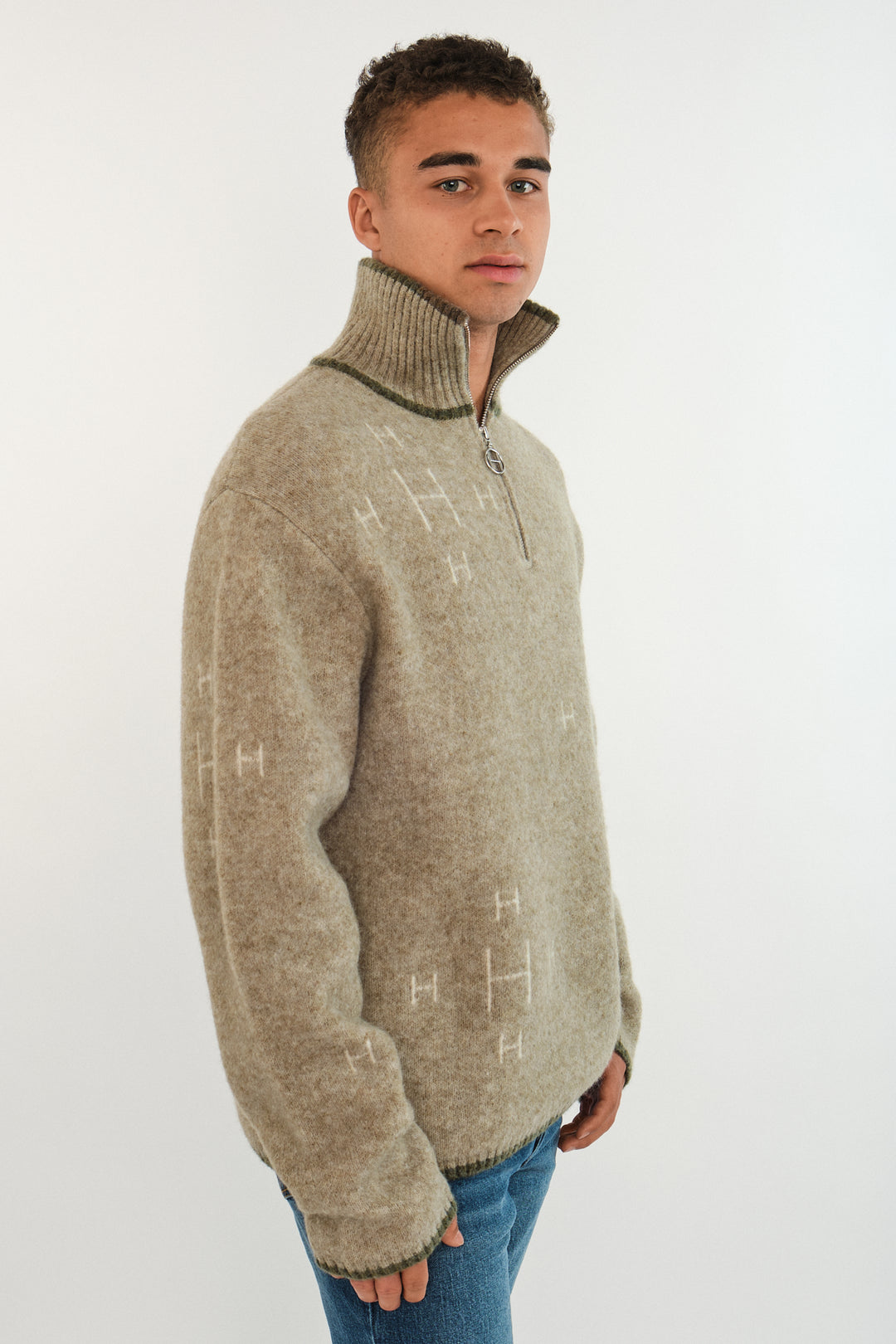 HÉST IBEN HALF-ZIp Eucalyptus