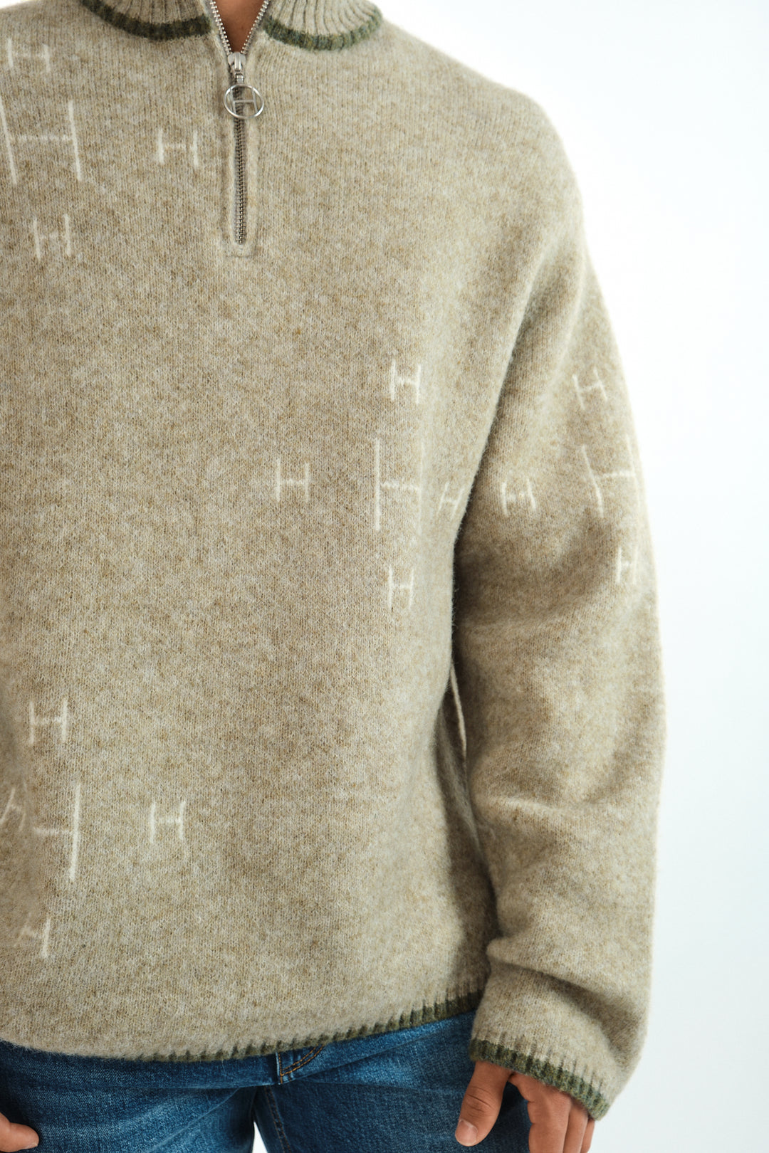 HÉST IBEN HALF-ZIp Eucalyptus