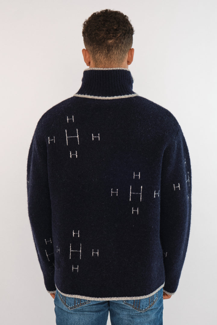 HÉST IBEN HALF-ZIp Navy