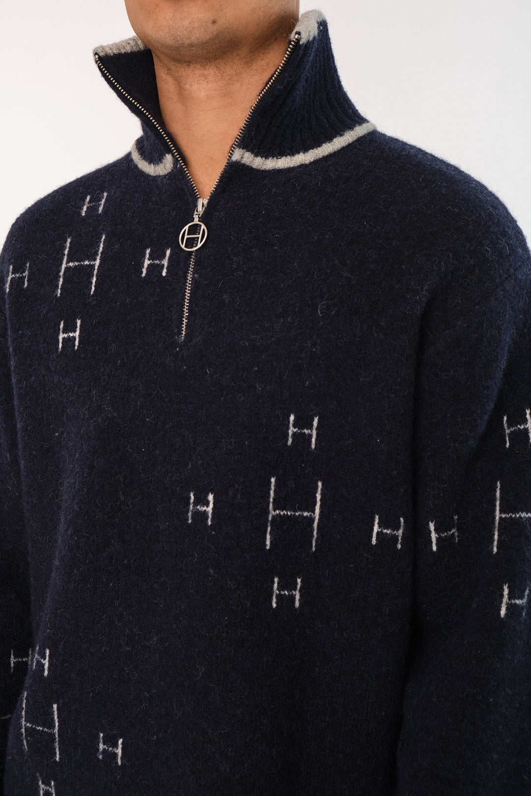 HÉST IBEN HALF-ZIp Navy