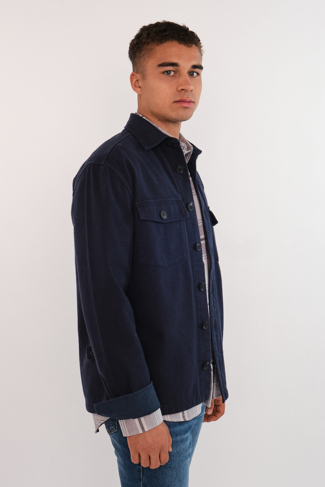 Hést SESTO Overshirt Navy Blazer