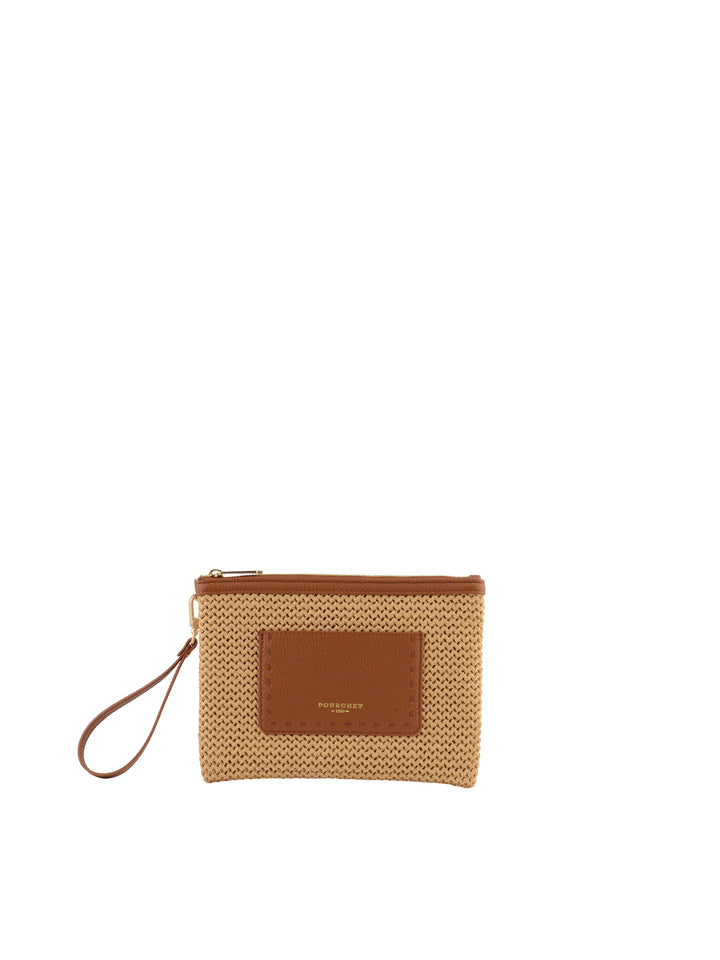 POURCHET PARIS Cassis Camel Pouch Bag