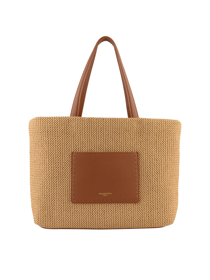 POURCHET PARIS Cassis Camel Tote Bag