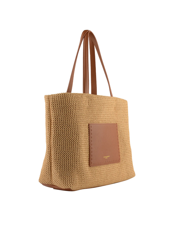 POURCHET PARIS Cassis Camel Tote Bag