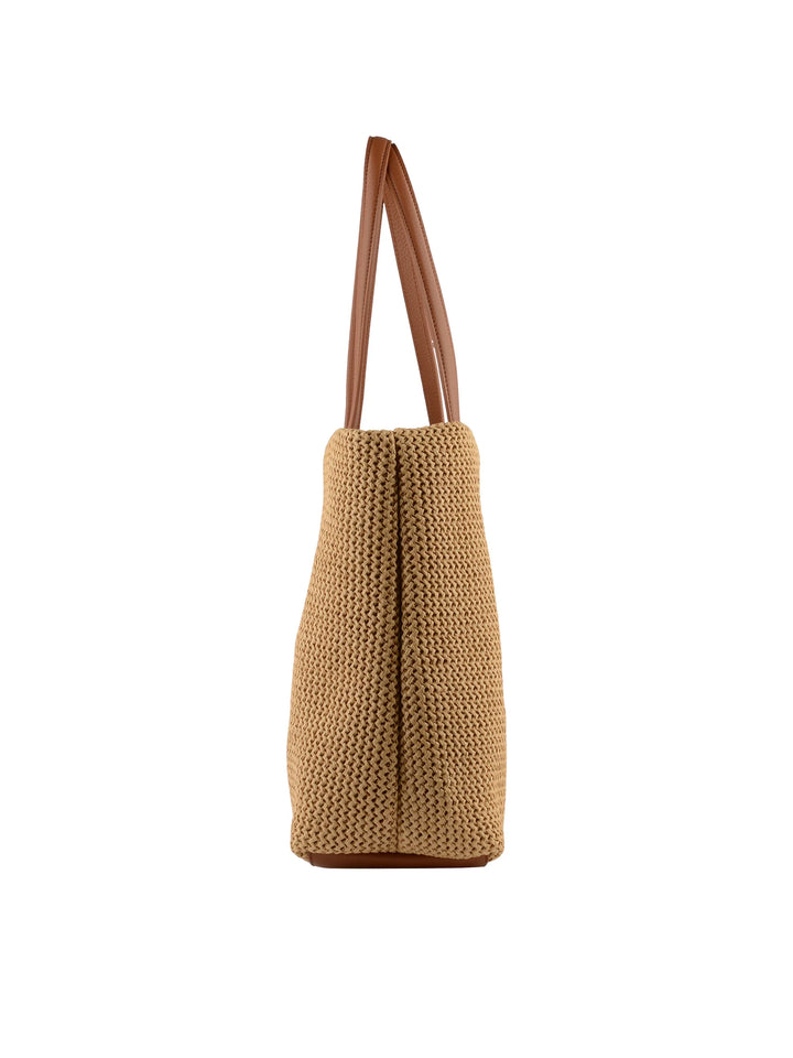 POURCHET PARIS Cassis Camel Tote Bag