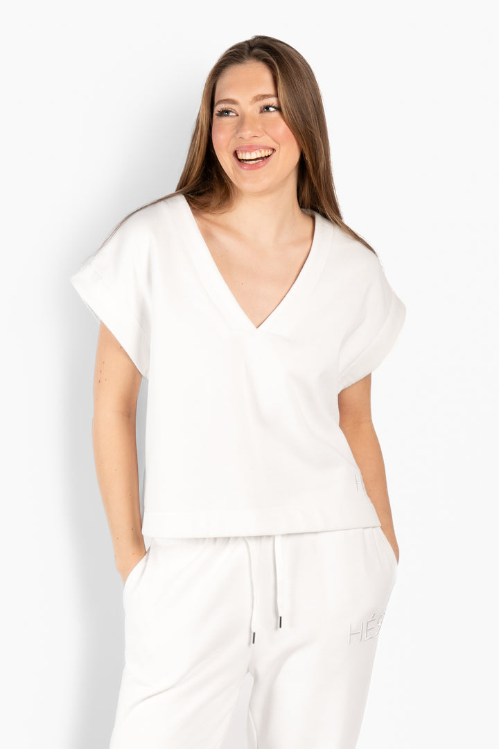 HÉST GABRIELA Sweat Top White Alyssum