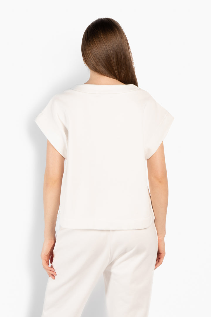 HÉST GABRIELA Sweat Top White Alyssum