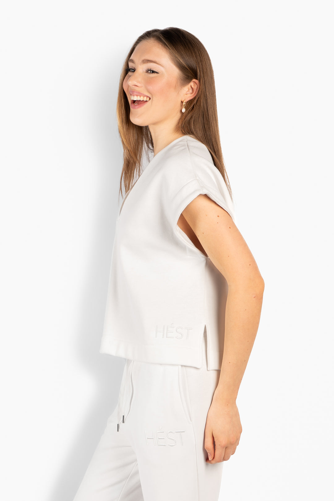 HÉST GABRIELA Sweat Top White Alyssum
