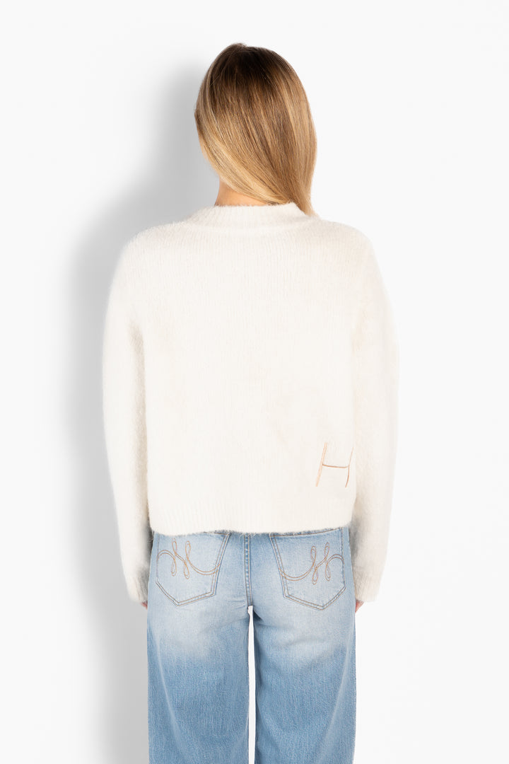 HÉST PERNILLE Short Cardigan White Alyssum