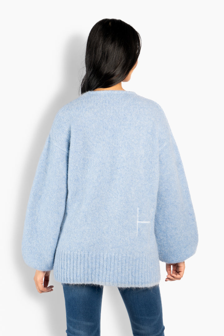 HÉST SOFIE V-neck Sweater Skyway