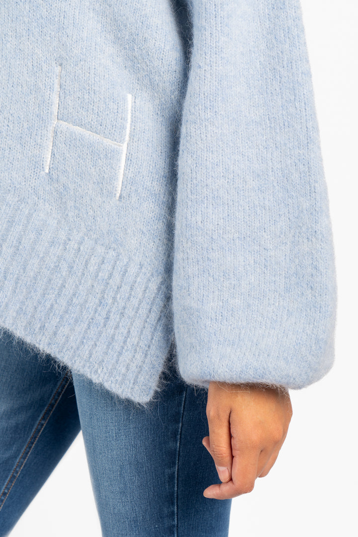 HÉST SOFIE V-neck Sweater Skyway