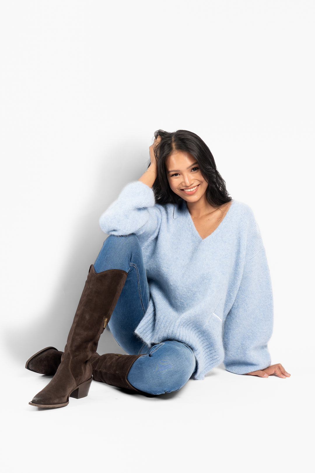 HÉST NATALIE Skinny Jeans Medium Wash Blue Denim