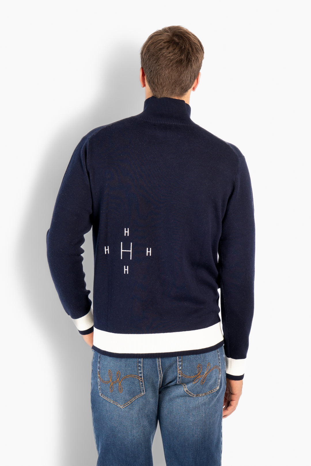 HÉST TED Half Zip Navy Blazer