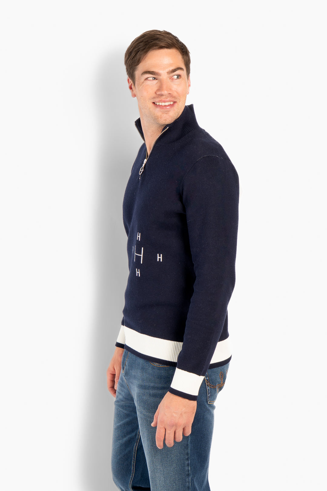 HÉST TED Half Zip Navy Blazer