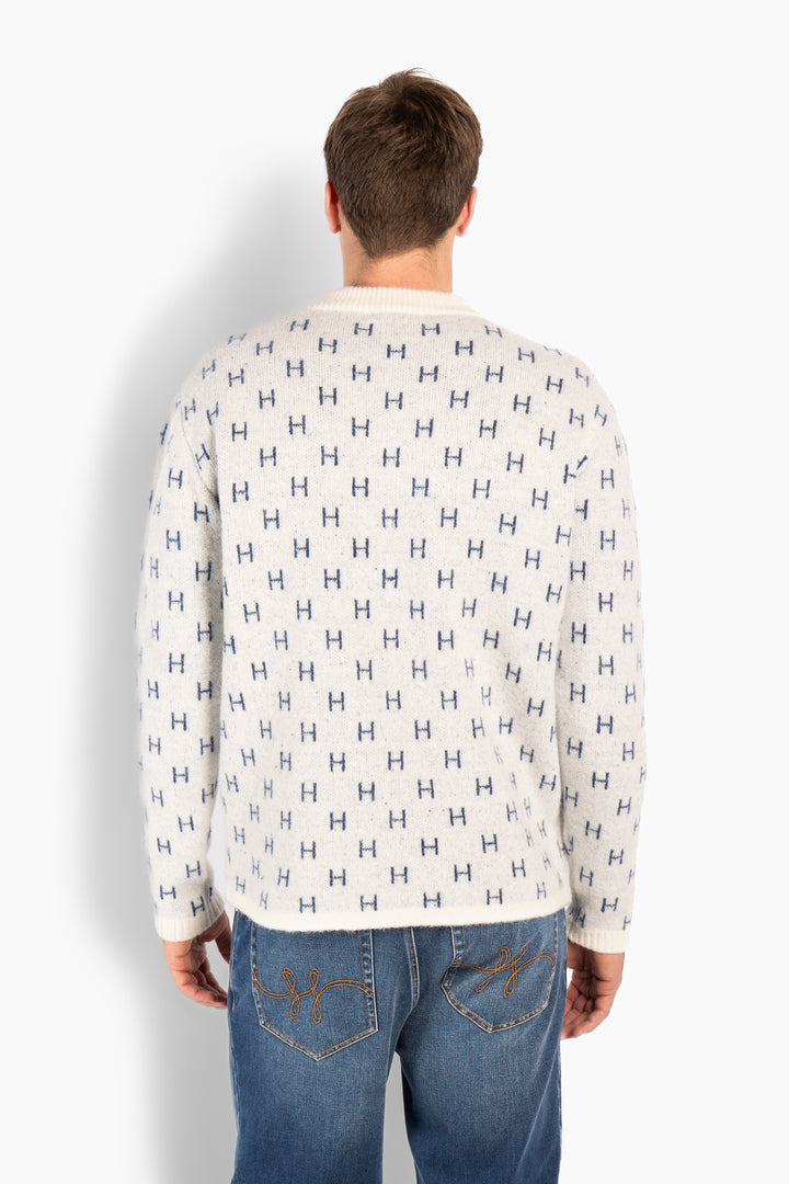 HÉST Frank Knitted Sweater White Alyssum