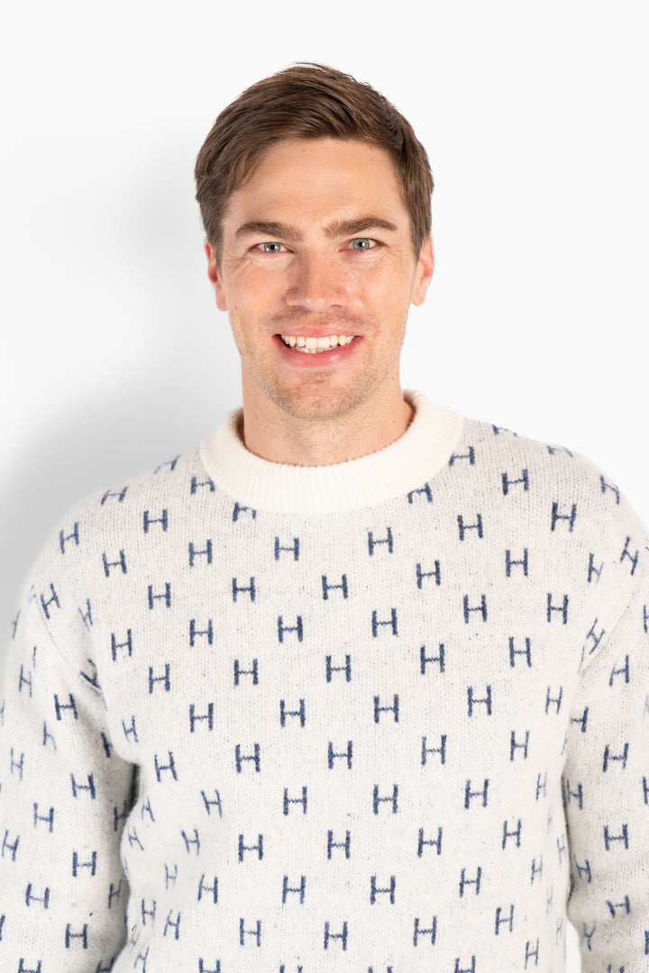 HÉST Frank Knitted Sweater White Alyssum