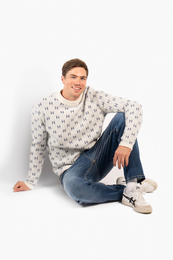 HÉST Frank Knitted Sweater White Alyssum