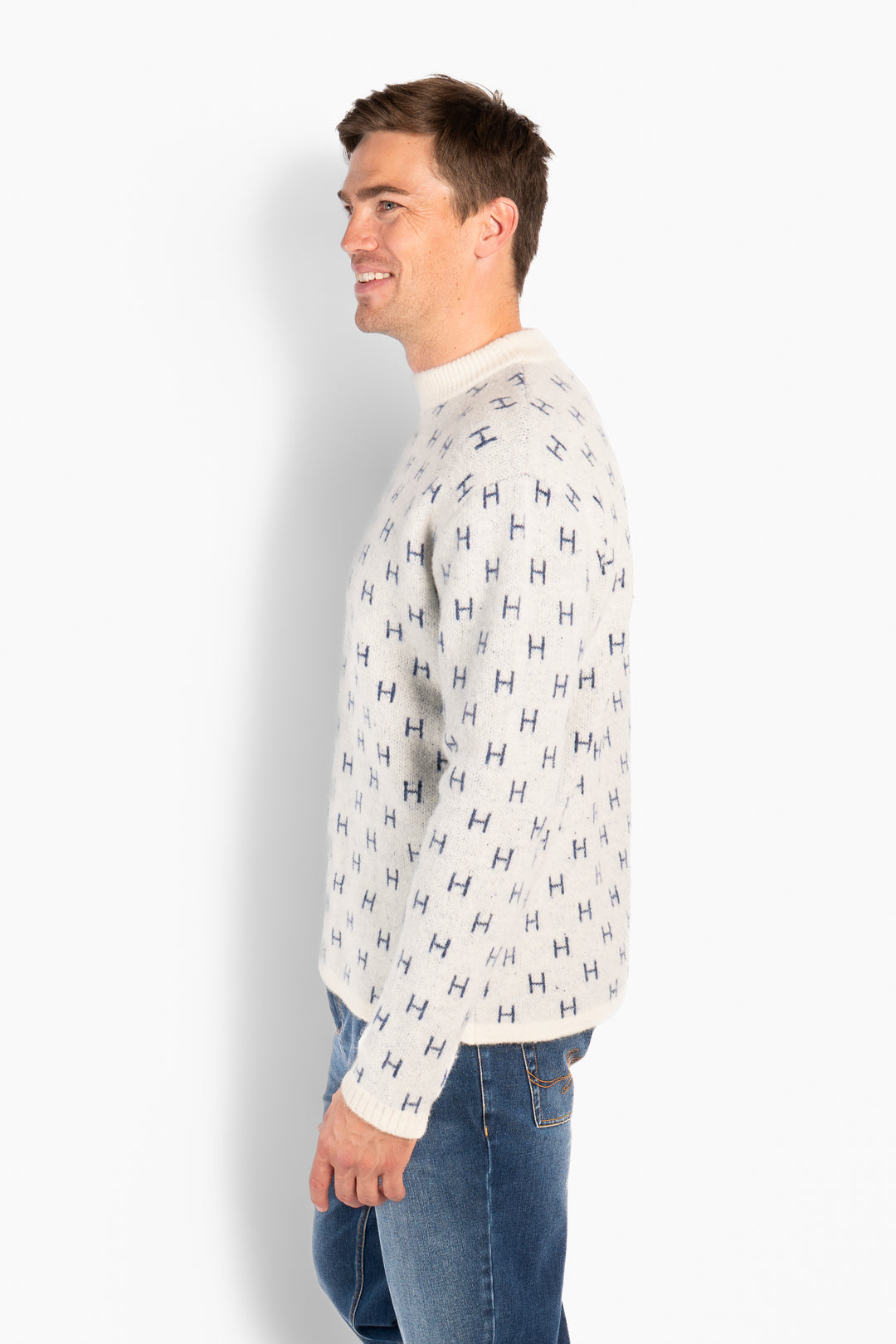 HÉST Frank Knitted Sweater White Alyssum