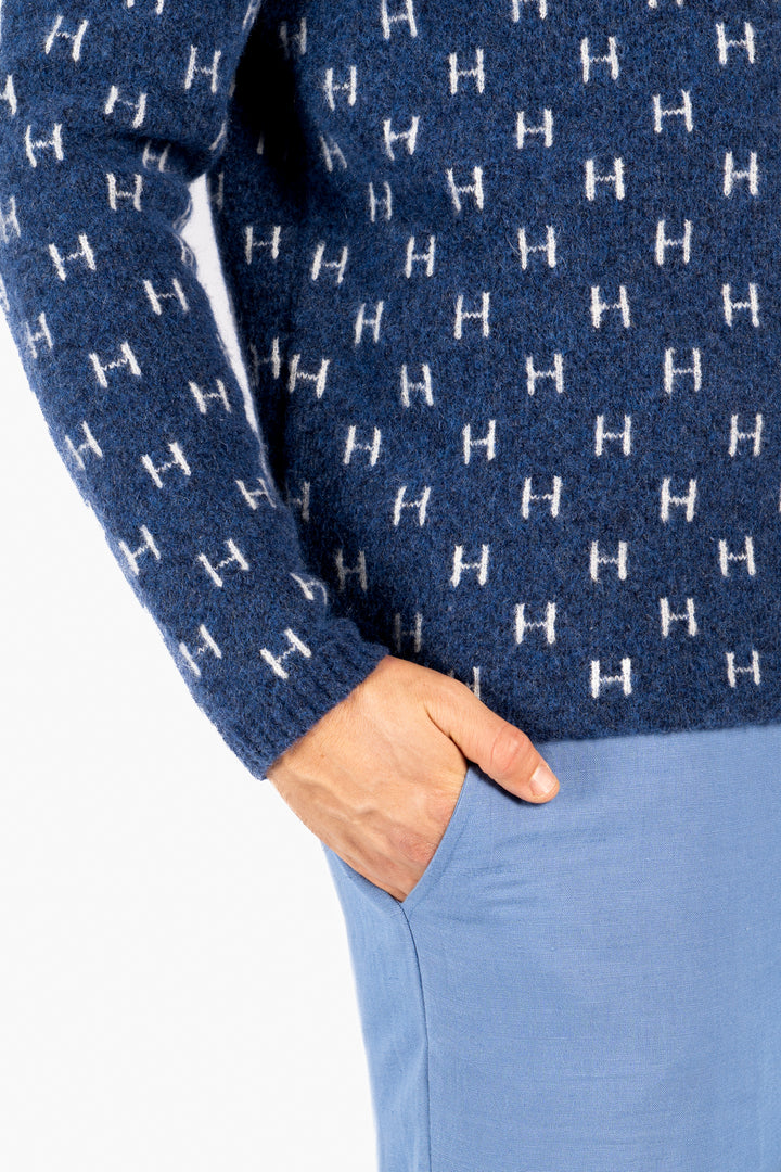 HÉST Frank Knitted Sweater True Navy