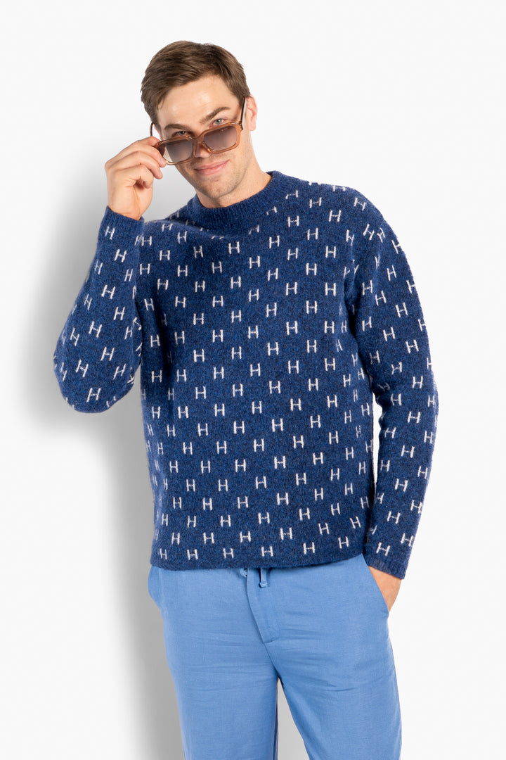 HÉST Frank Knitted Sweater True Navy