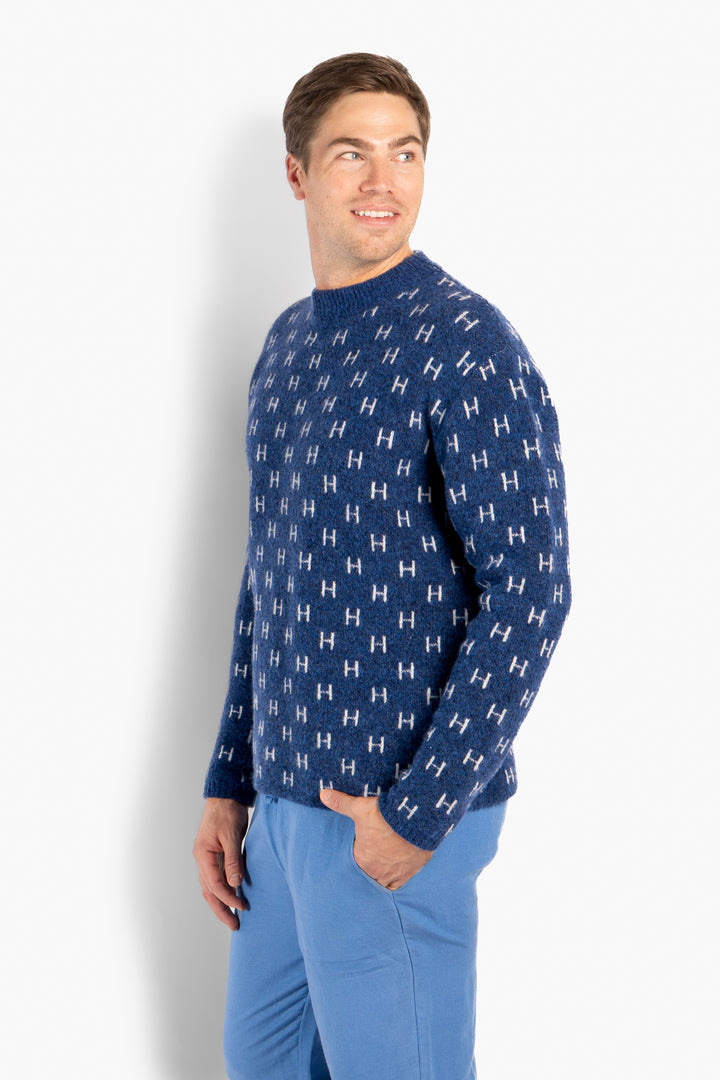 HÉST Frank Knitted Sweater True Navy