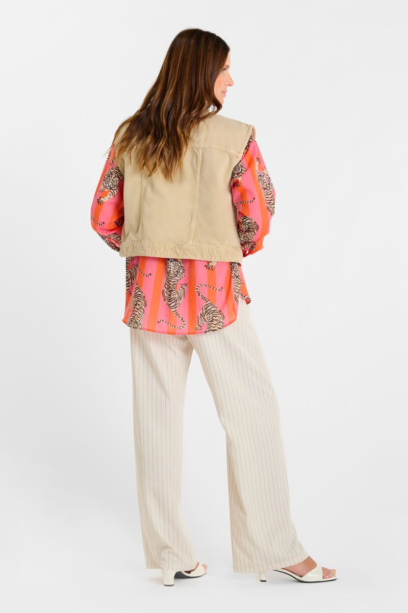 Le Temps des Cerises Mallard Denim Vest Cobblestone
