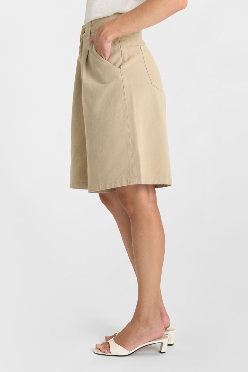 Le Temps des Cerises Lova Denim Bermuda Shorts Cobblestone