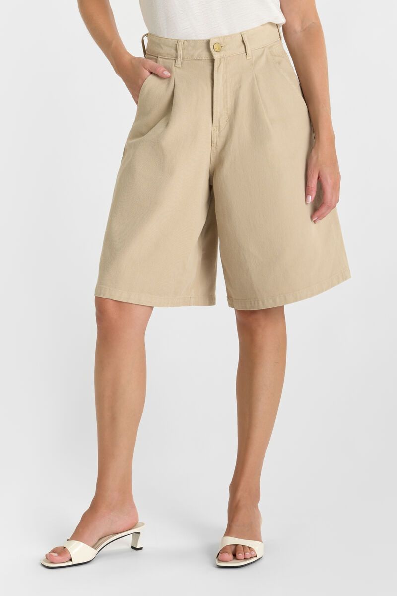 Le Temps des Cerises Lova Denim Bermuda Shorts Cobblestone