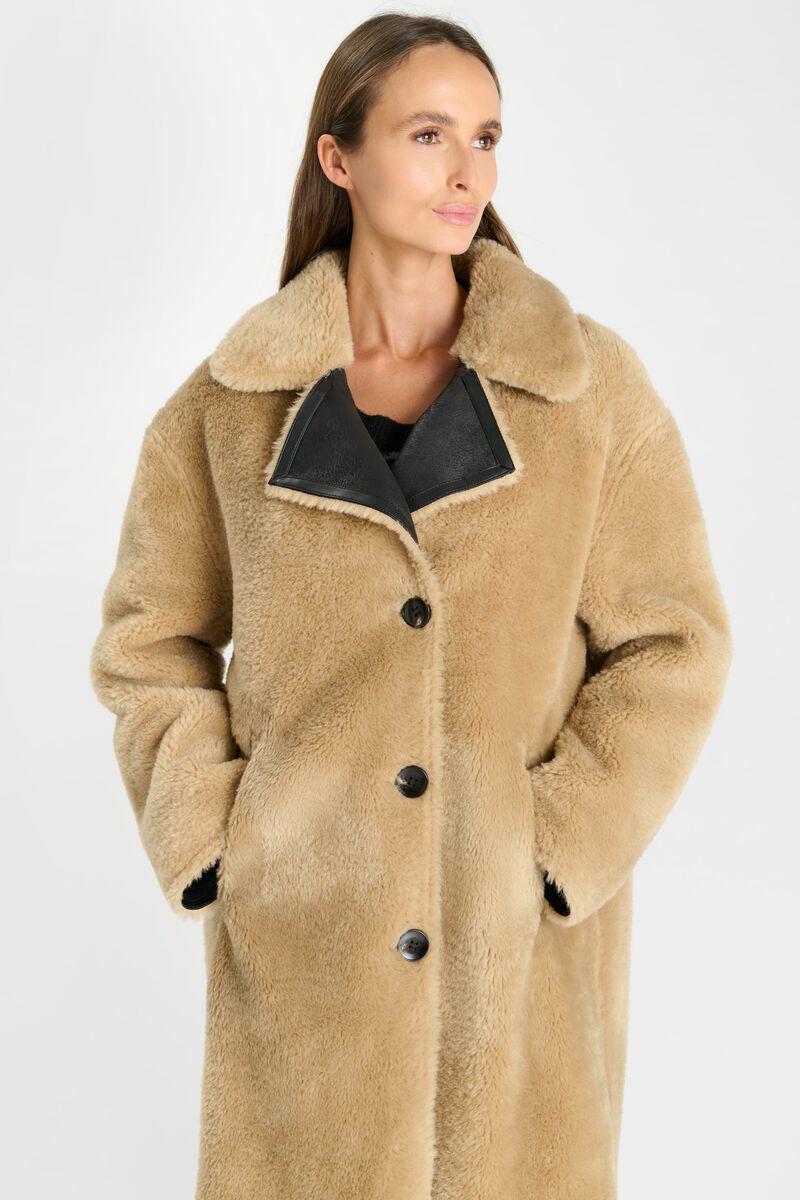 MANTEAU OXANA REVERSIBLE COAT BLACK