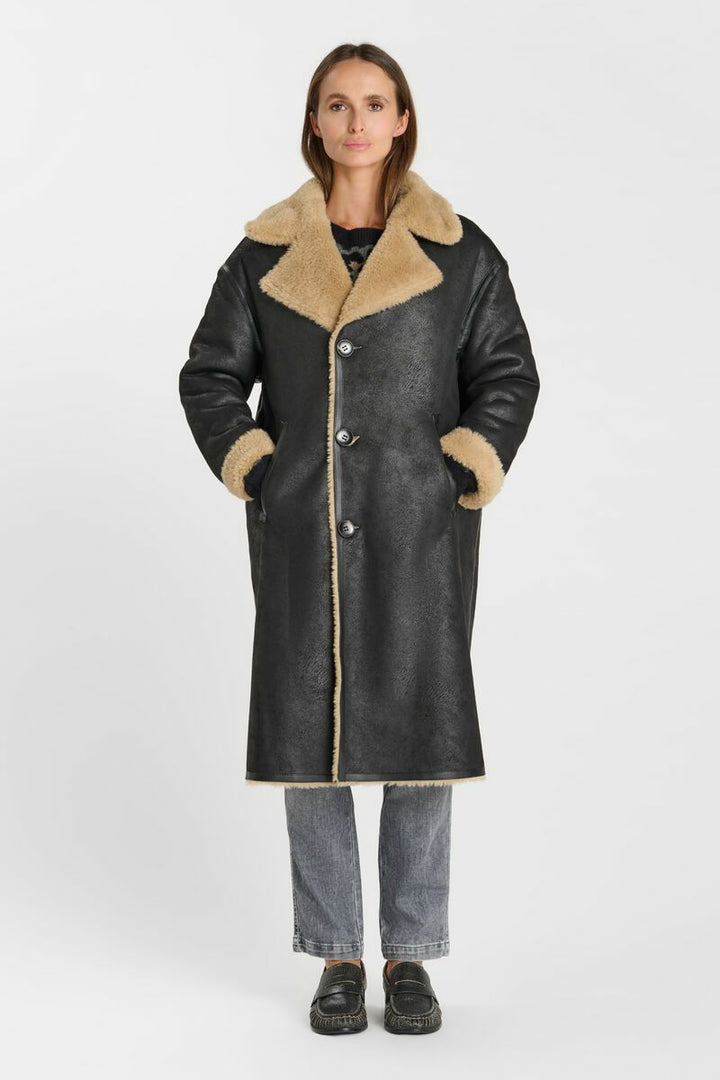 MANTEAU OXANA REVERSIBLE COAT BLACK