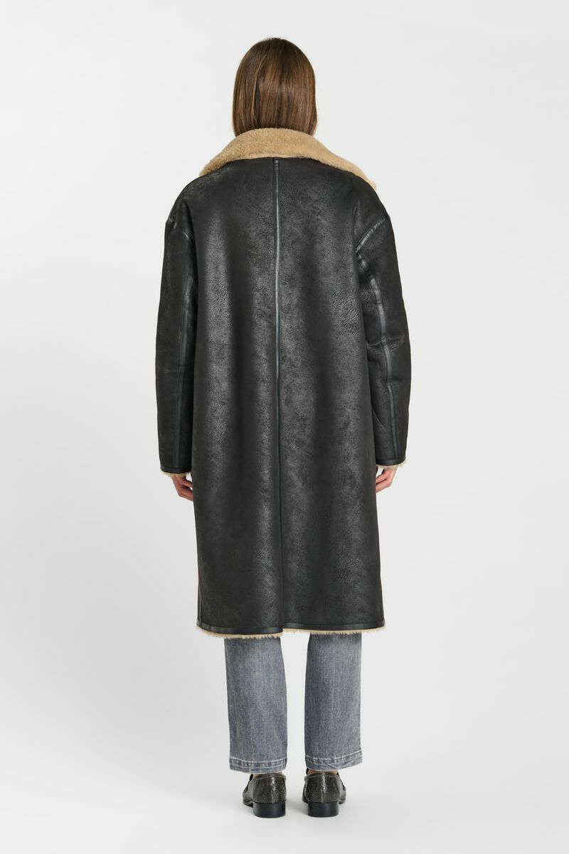MANTEAU OXANA REVERSIBLE COAT BLACK