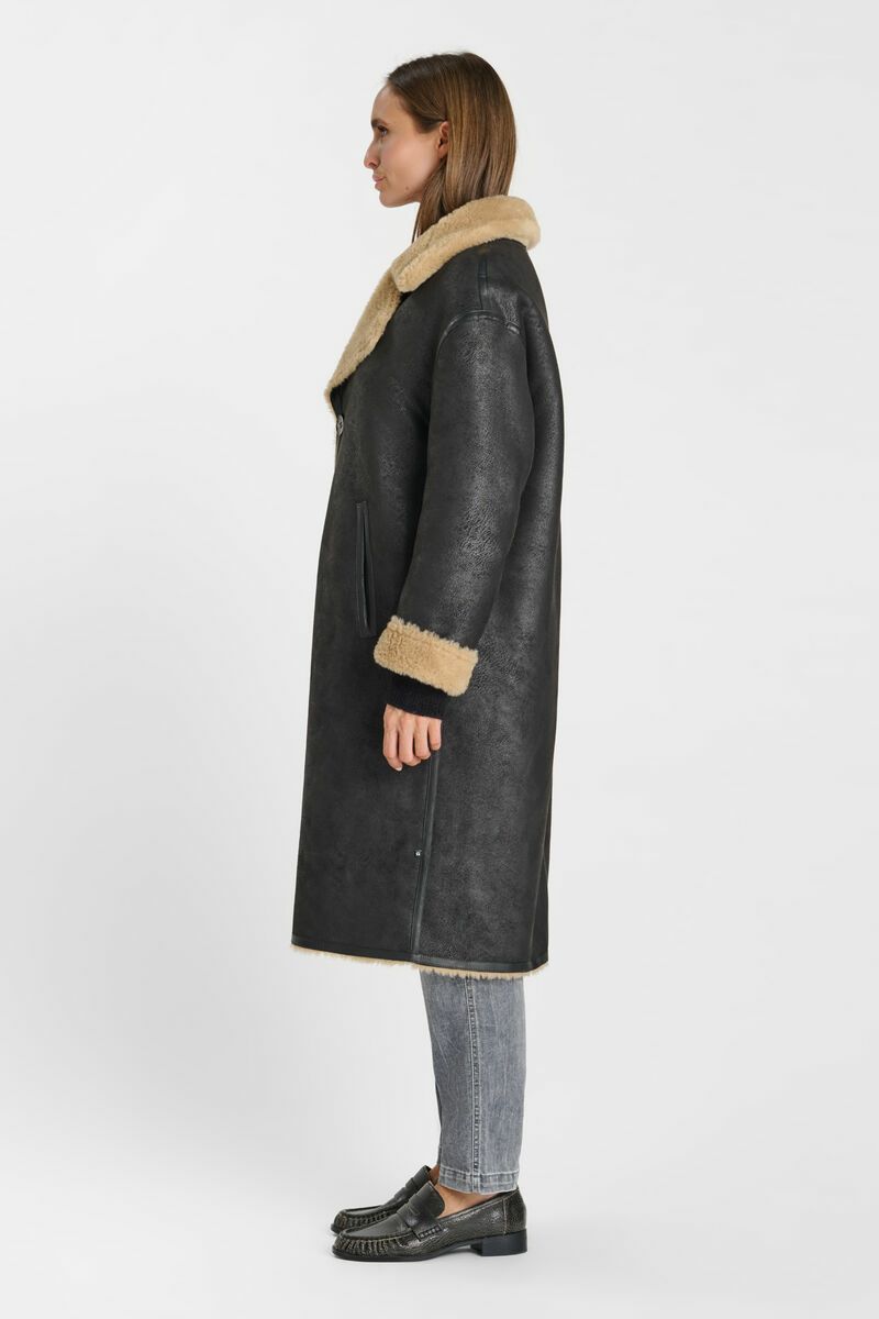 MANTEAU OXANA REVERSIBLE COAT BLACK