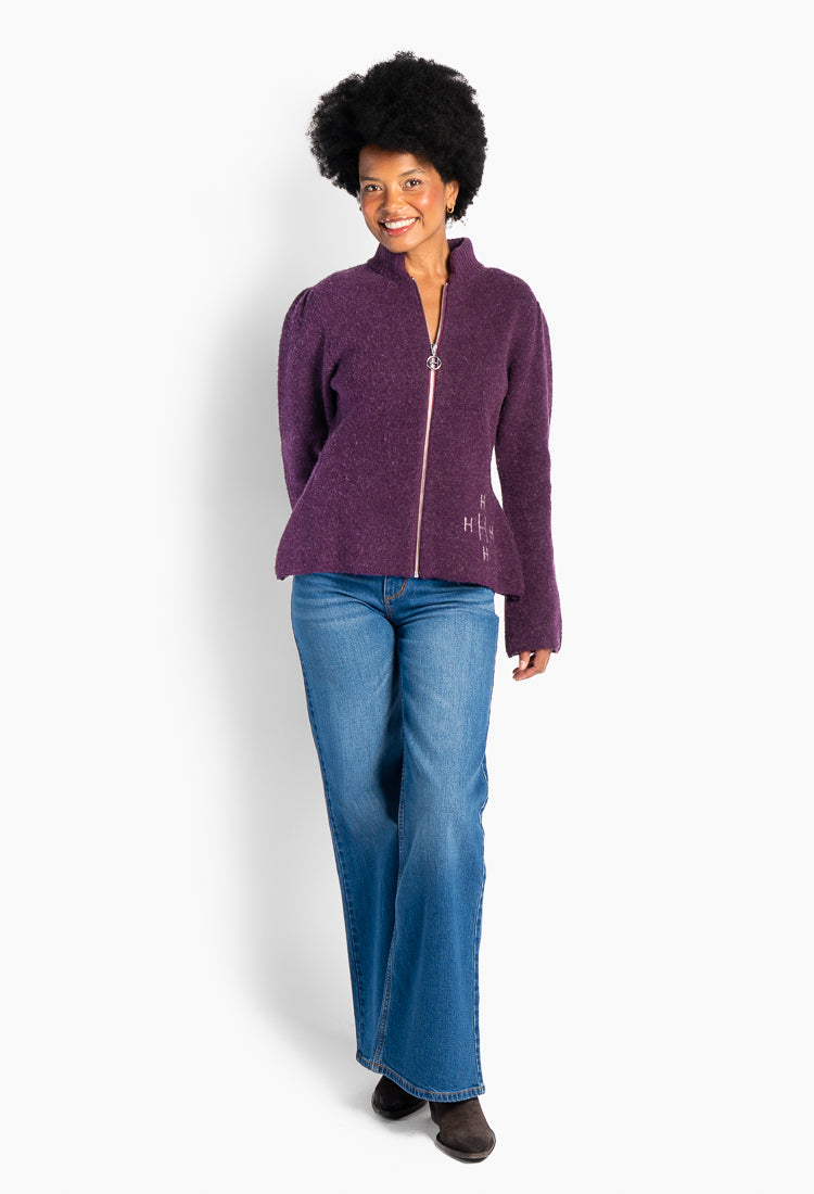 Filippa Zip Jacket Potent Purple