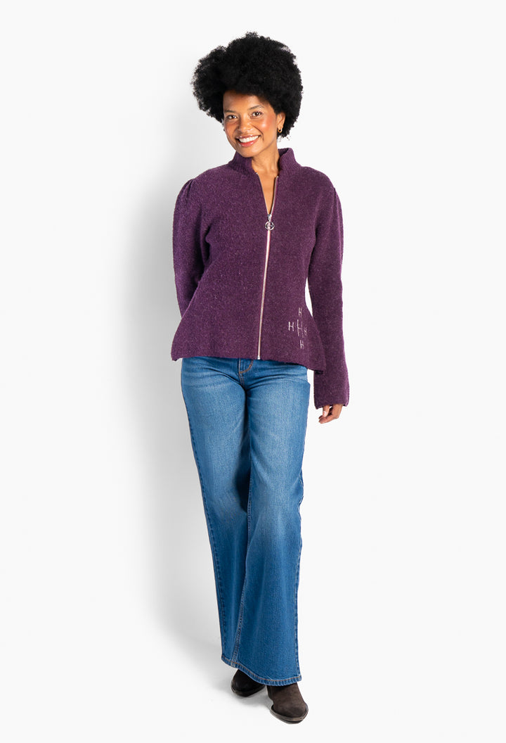 Filippa Zip Jacket Potent Purple