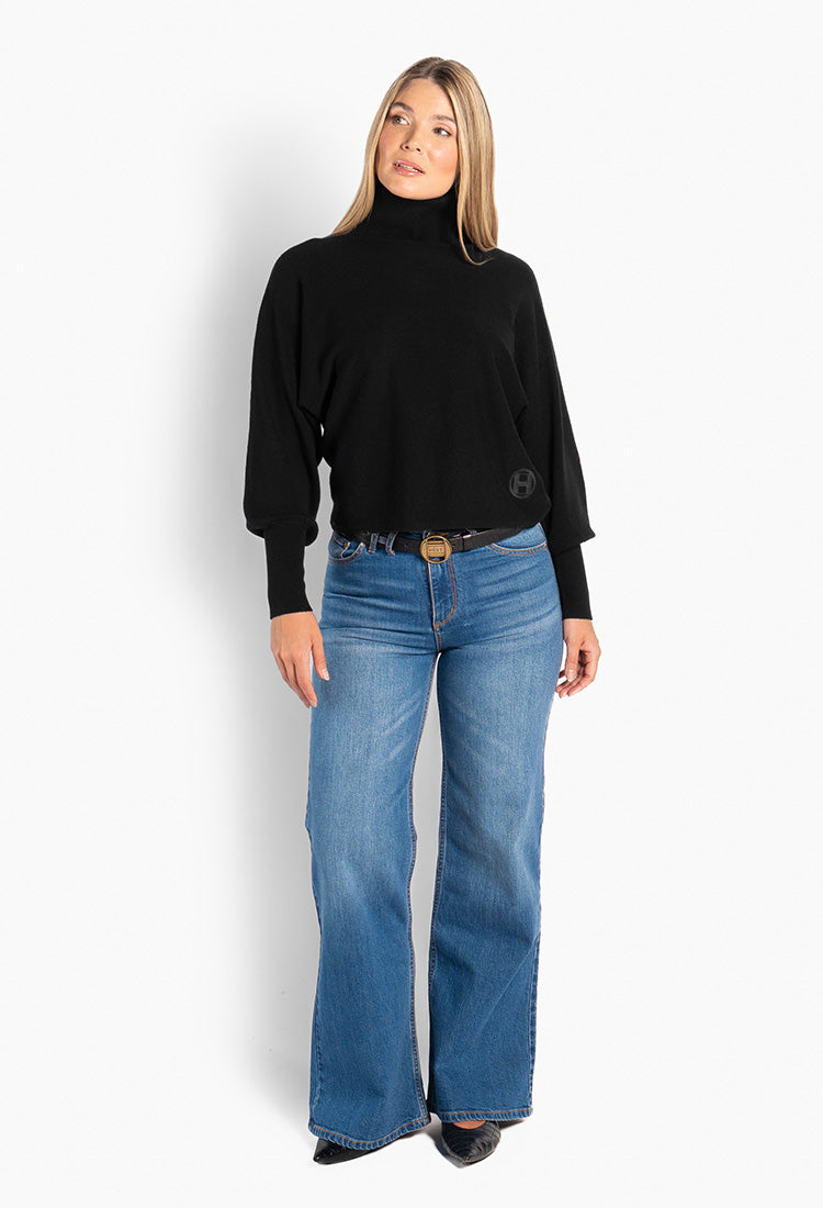 Hést IRINA Wide Leg Medium Wash Blue Denim