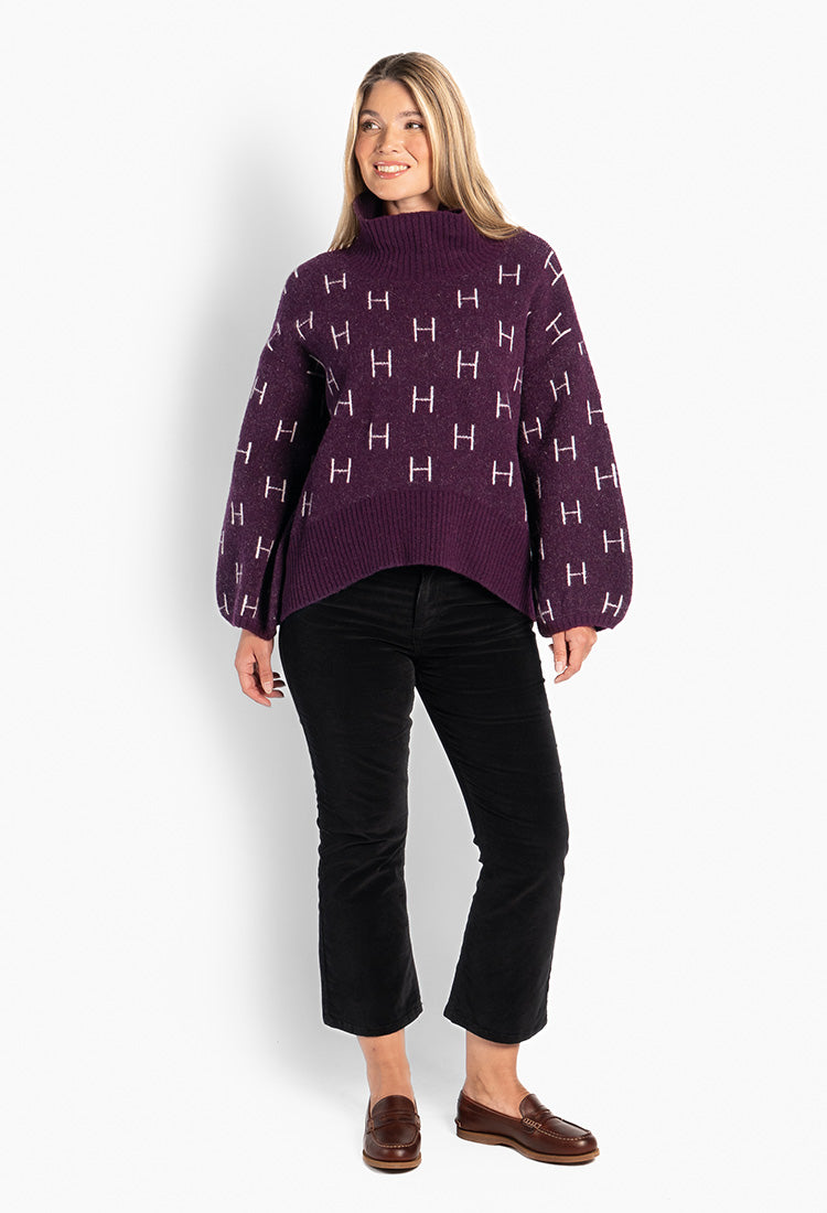 FAM Short Sweater Potent Purple