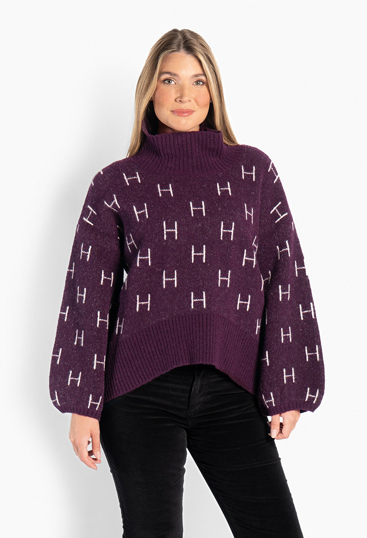 FAM Short Sweater Potent Purple