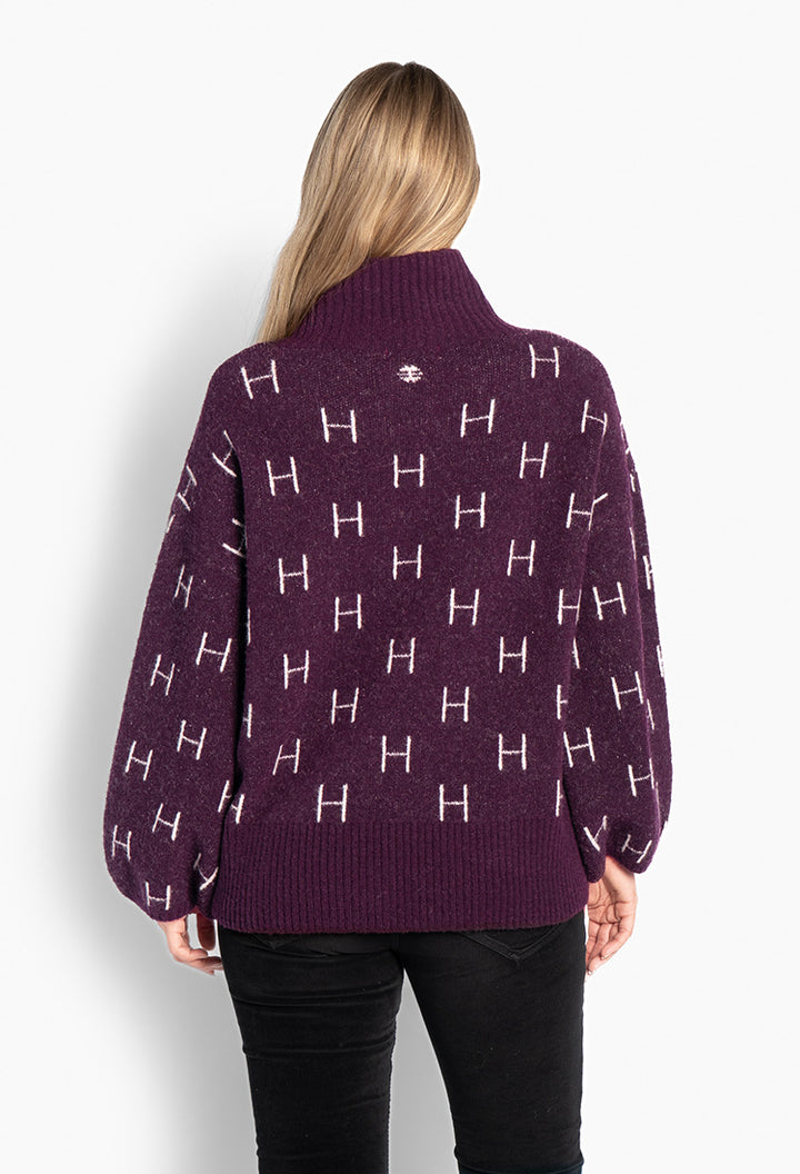 FAM Short Sweater Potent Purple