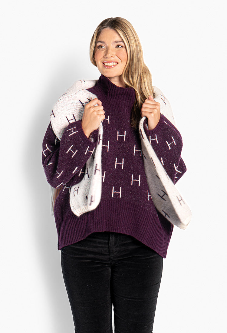 FAM Short Sweater Potent Purple