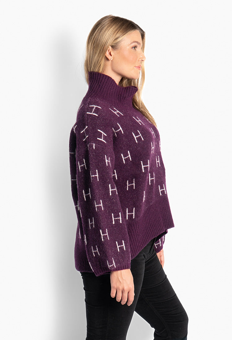 FAM Short Sweater Potent Purple
