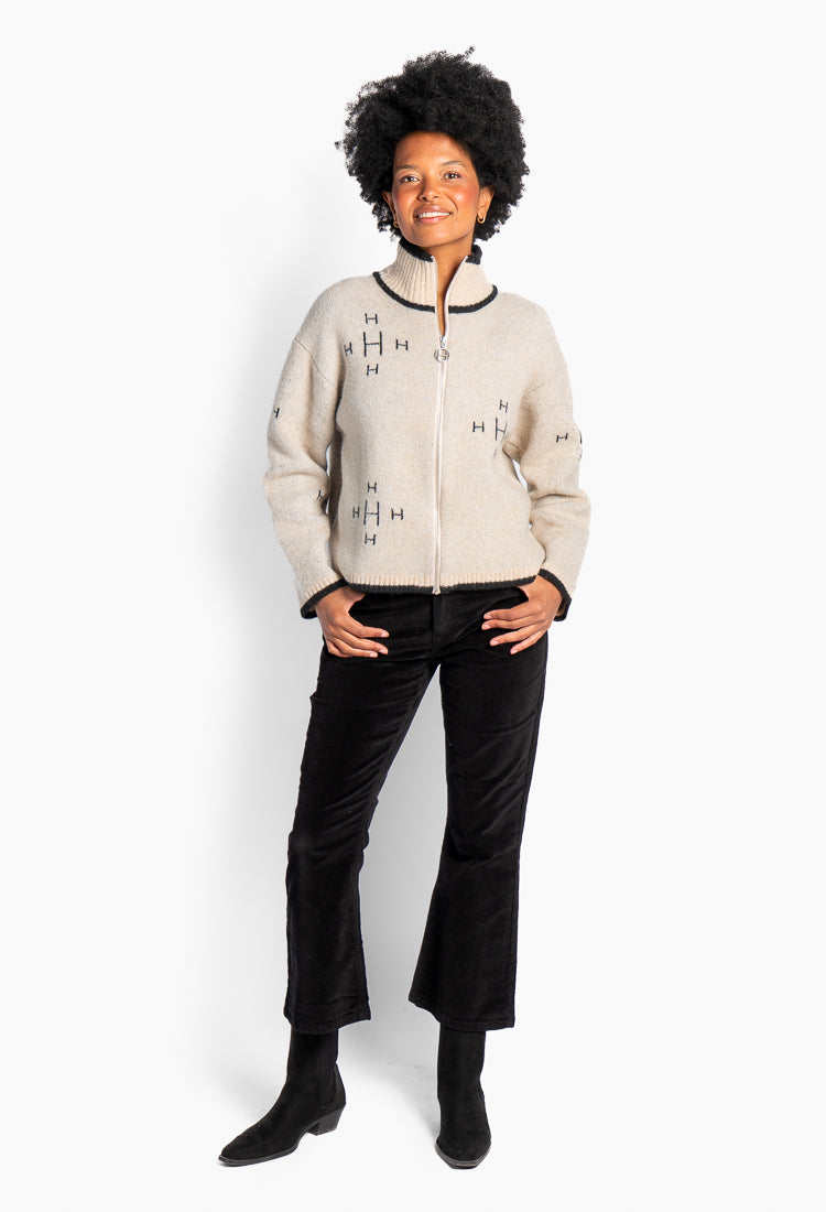 Iben Zip Jacket Light Beige Melange