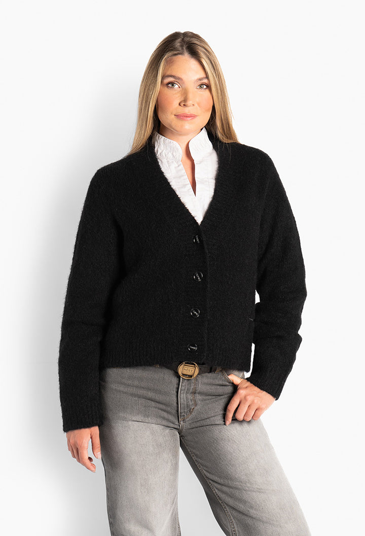 Pernille Short Cardigan Jet Black